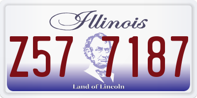IL license plate Z577187