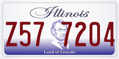IL license plate Z577204