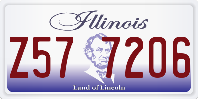 IL license plate Z577206