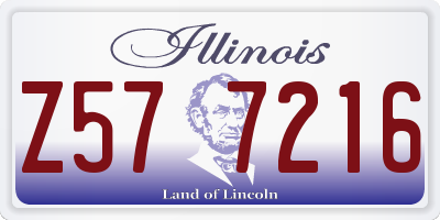 IL license plate Z577216
