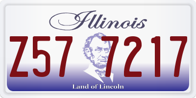 IL license plate Z577217