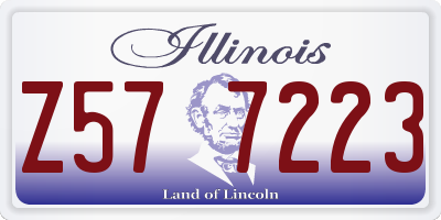 IL license plate Z577223