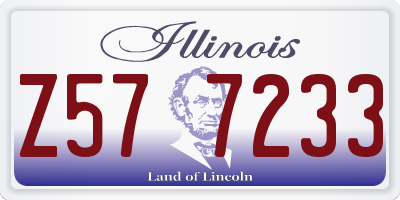 IL license plate Z577233