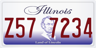 IL license plate Z577234