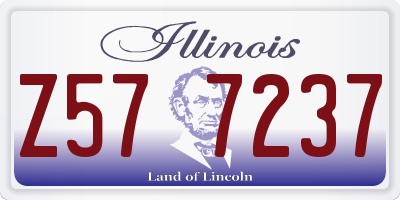 IL license plate Z577237