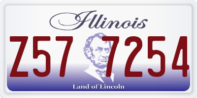 IL license plate Z577254