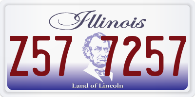 IL license plate Z577257