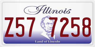 IL license plate Z577258