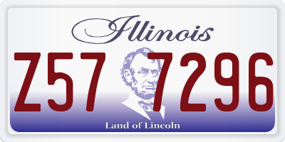 IL license plate Z577296