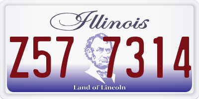 IL license plate Z577314