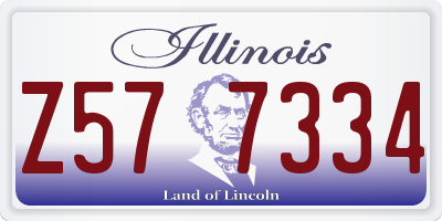 IL license plate Z577334