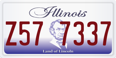 IL license plate Z577337