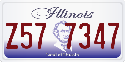 IL license plate Z577347
