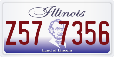 IL license plate Z577356