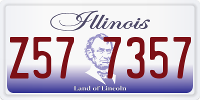 IL license plate Z577357