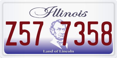 IL license plate Z577358