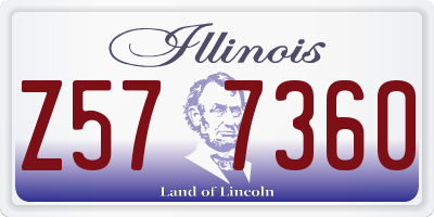 IL license plate Z577360