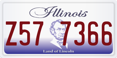 IL license plate Z577366