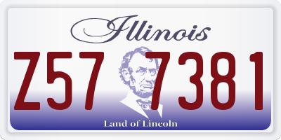 IL license plate Z577381