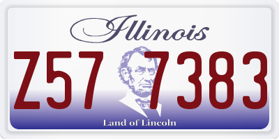 IL license plate Z577383