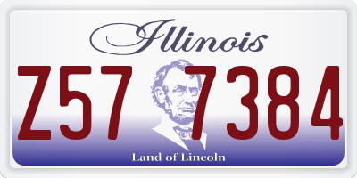 IL license plate Z577384