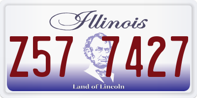 IL license plate Z577427