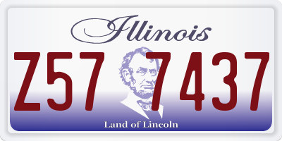 IL license plate Z577437