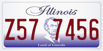 IL license plate Z577456