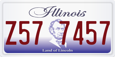 IL license plate Z577457
