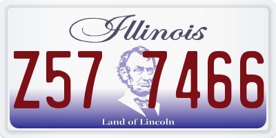 IL license plate Z577466