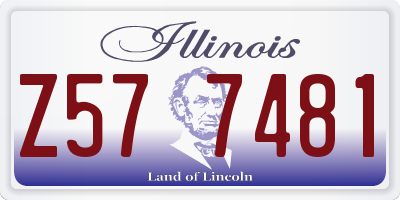 IL license plate Z577481