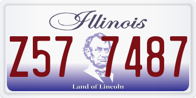 IL license plate Z577487