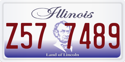 IL license plate Z577489
