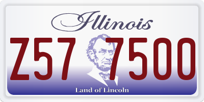 IL license plate Z577500