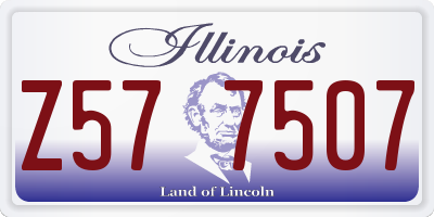 IL license plate Z577507