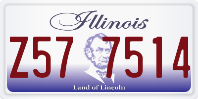 IL license plate Z577514