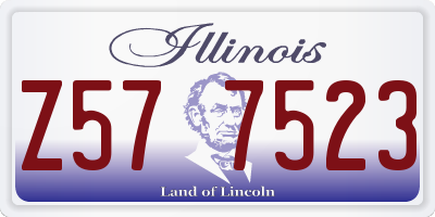 IL license plate Z577523
