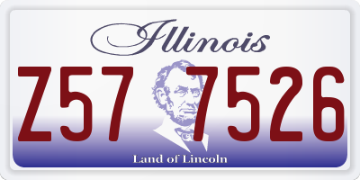IL license plate Z577526