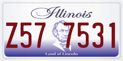 IL license plate Z577531