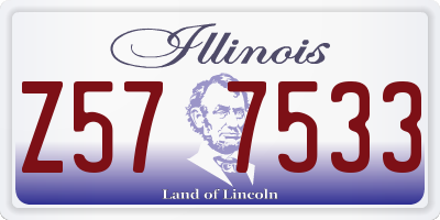 IL license plate Z577533