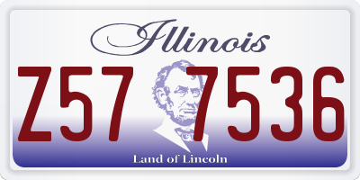 IL license plate Z577536