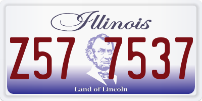 IL license plate Z577537