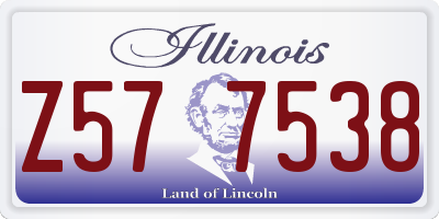 IL license plate Z577538