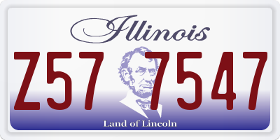 IL license plate Z577547