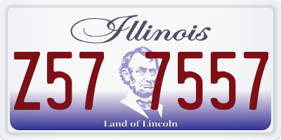 IL license plate Z577557