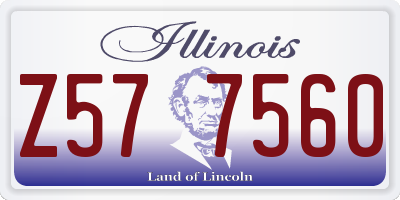 IL license plate Z577560
