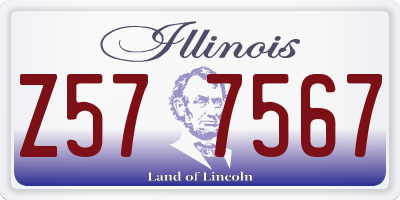 IL license plate Z577567