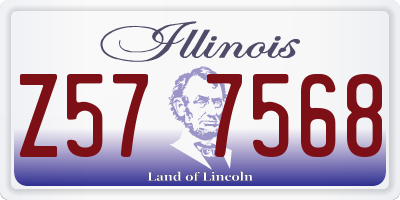 IL license plate Z577568