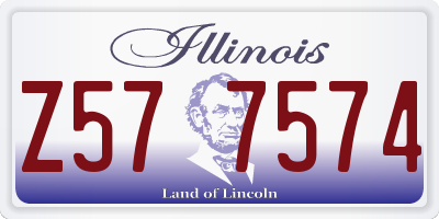 IL license plate Z577574