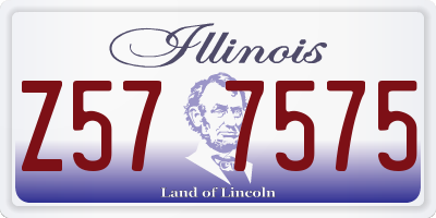 IL license plate Z577575
